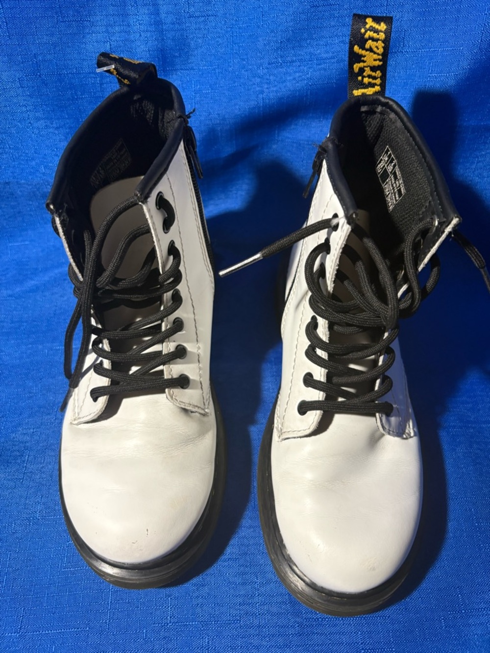 Dr martens lace up ankle side zipper little girl boots